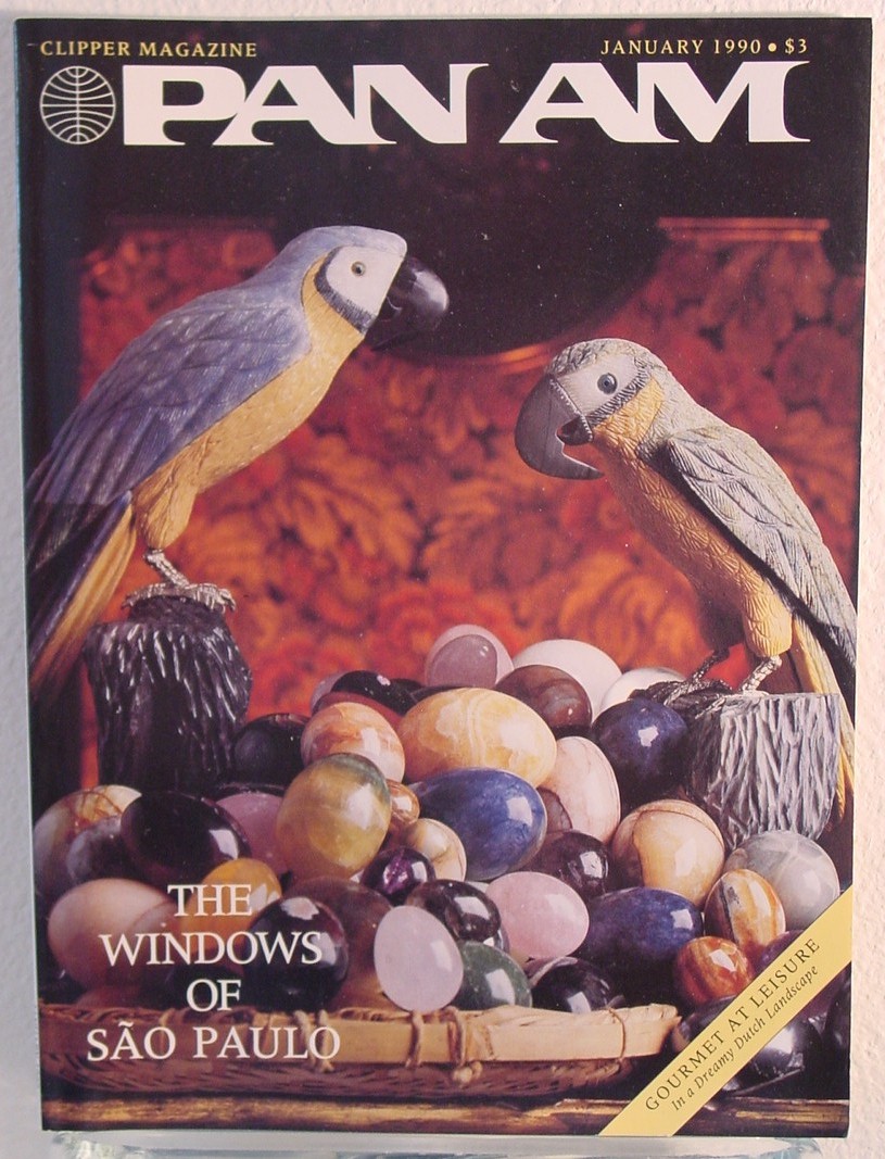 1990 January, Clipper in-flight Magaznie with a cover story on Sao Paulo, Brazil.